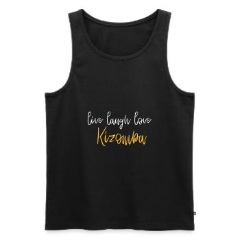 live laugh love Kizomba - Danse Chemise - Débardeur bio Premium Homme - noir - Devant - AI Model Male 178 light (178cm)
