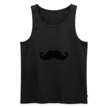 Moustache cadeau Moustache - Débardeur bio Premium Homme - noir - Devant - AI Model Male 178 light (178cm)
