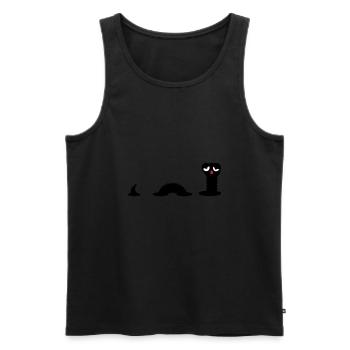 Early Worm / Early Worm (3c) - Men's Premium Organic Tank Top - black - Front - AI Model Male 178 light (178cm)