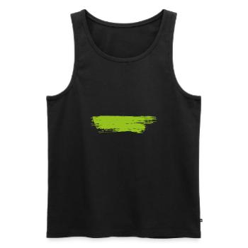 Farbe Klecks Spritzer Maler Geschenk bunt Strich - Männer Premium Bio Tank Top - Schwarz - Vorne - Michal (187cm)