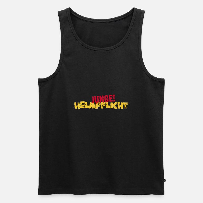 Helmpflicht Junge! - Männer Premium Bio Tank Top - Schwarz