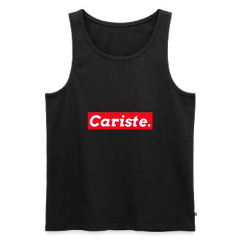 Cariste rotes Rechteck - Männer Premium Bio Tank Top - Schwarz - Vorne - AI Model Male 178 light (178cm)