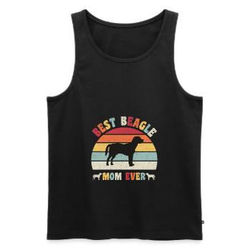 Best Beagle mom ever dog lovers vintage retro - Men's Premium Organic Tank Top - black - Front - Michal (187cm)