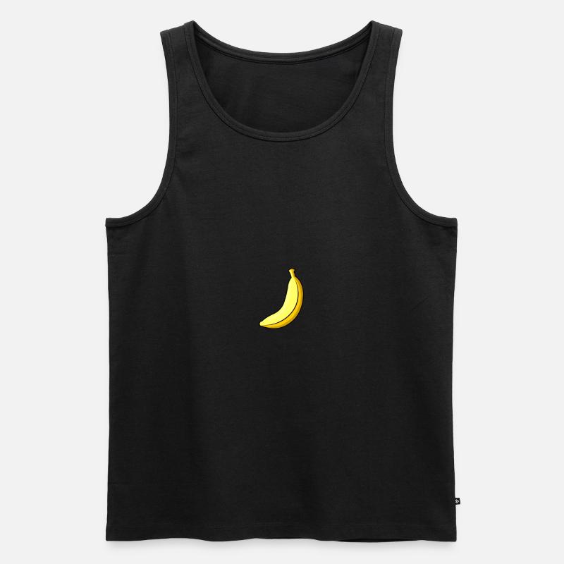 Banane - Männer Premium Bio Tank Top - Schwarz