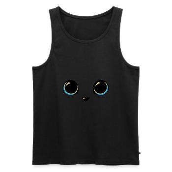 Katzenaugen - Männer Premium Bio Tank Top - Schwarz - Vorne - Michal (187cm)
