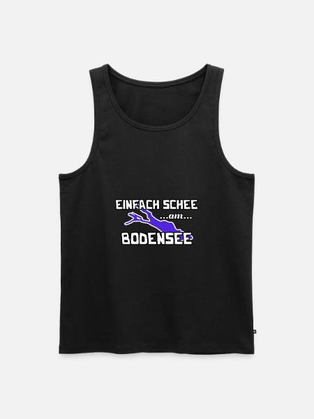 Bodensee - Männer Premium Bio Tank Top - Schwarz