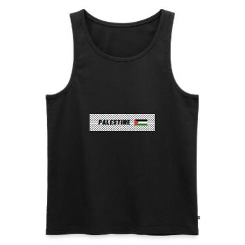 Palestine - Männer Premium Bio Tank Top - Schwarz - Vorne - AI Model Male 178 light (178cm)