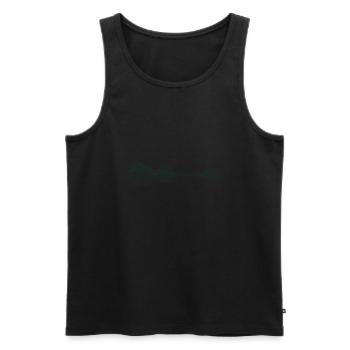 Gitarre Wald Bäume Natur See Spiegelung - Männer Premium Bio Tank Top - Schwarz - Vorne - AI Model Male 178 light (178cm)
