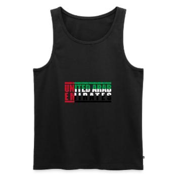 Vereinigte Arabische Emirate - Männer Premium Bio Tank Top - Schwarz - Vorne - Michal (187cm)