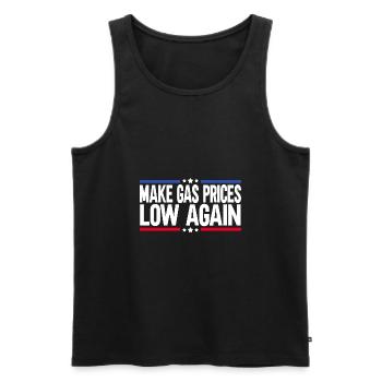 Make Gas Prices Low Again - Männer Premium Bio Tank Top - Schwarz - Vorne - AI Model Male 178 light (178cm)