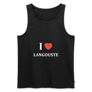 i love langouste - Débardeur bio Premium Homme - noir - Devant - AI Model Male 178 light (178cm)