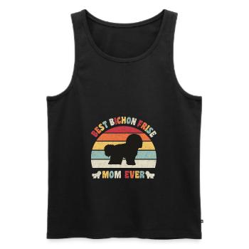 Meilleure maman Bichon Frise jamais amateurs de chiens vintage - Débardeur bio Premium Homme - noir - Devant - Michal (187cm)