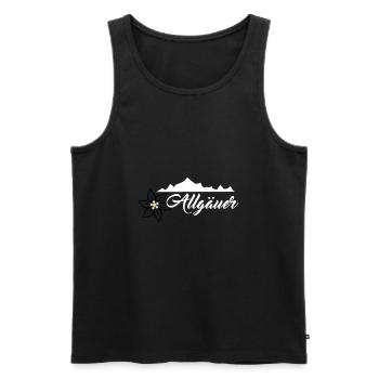 Allgäuer Design Weiß - Männer Premium Bio Tank Top - Schwarz - Vorne - Michal (187cm)