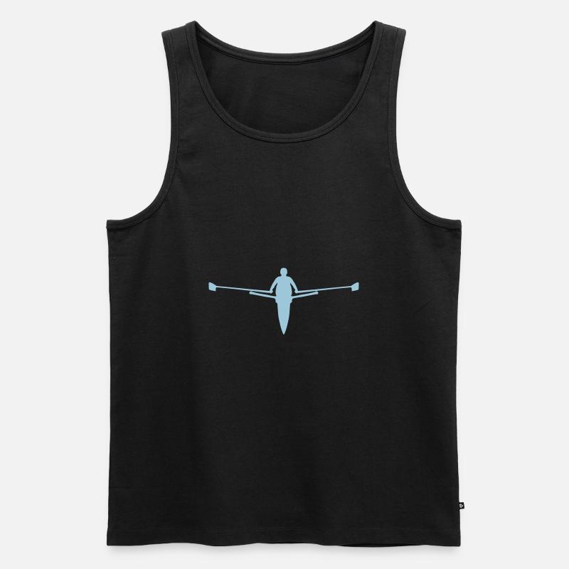 Rudern, Ruderer, Rowing - Männer Premium Bio Tank Top - Schwarz