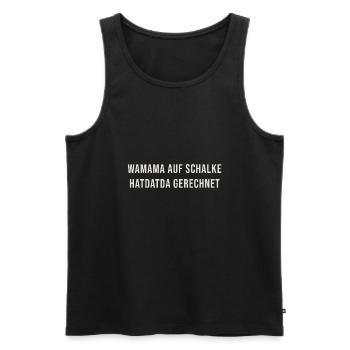 Ruhrgebiet Shirt Text Schalke Ruhrpottslang - Männer Premium Bio Tank Top - Schwarz - Vorne - AI Model Male 178 light (178cm)
