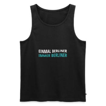 Berlin, Berliner, Berlin City, Hauptstadt - Männer Premium Bio Tank Top - Schwarz - Vorne - AI Model Male 178 light (178cm)