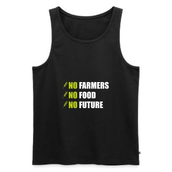 Landwirt Demonstration Bauern Demo Traktor Fahren - Männer Premium Bio Tank Top - Schwarz - Vorne - AI Model Male 178 light (178cm)