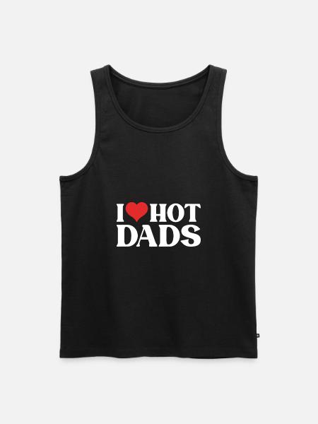 I Love Hot Dads - Men's Premium Organic Tank Top - black