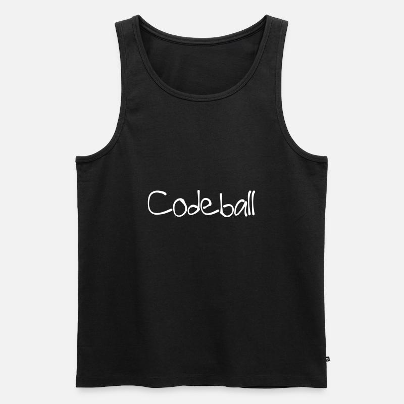 T shirt codeball - Men's Premium Organic Tank Top - black