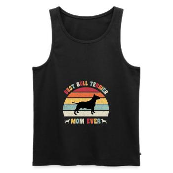 Meilleur Bull Terrier Maman jamais amoureux des chiens vintage - Débardeur bio Premium Homme - noir - Devant - Michal (187cm)