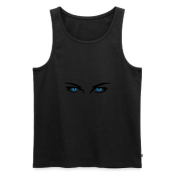 Augen - Eyes - Männer Premium Bio Tank Top - Schwarz - Vorne - AI Model Male 178 light (178cm)