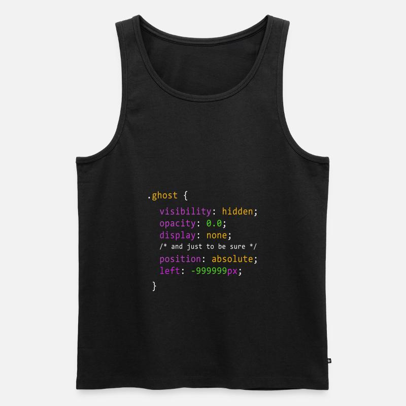 Ghost Coding * Geek Gift * - Männer Premium Bio Tank Top - Schwarz
