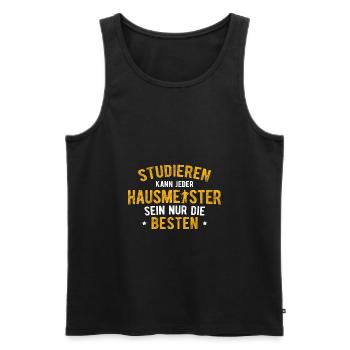 Studieren Kann Jeder Haustechniker Hausmeister - Männer Premium Bio Tank Top - Schwarz - Vorne - Michal (187cm)