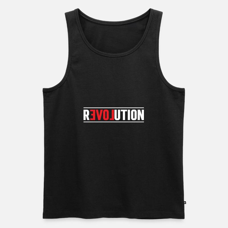 Die Revolution der Liebe - Männer Premium Bio Tank Top - Schwarz