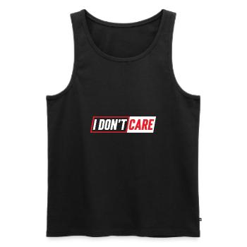 I don't care - Débardeur bio Premium Homme - noir - Devant - Michal (187cm)