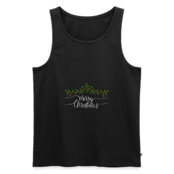 Frohe Weihnachten Weihnachtsgeschenk - Männer Premium Bio Tank Top - Schwarz - Vorne - Michal (187cm)