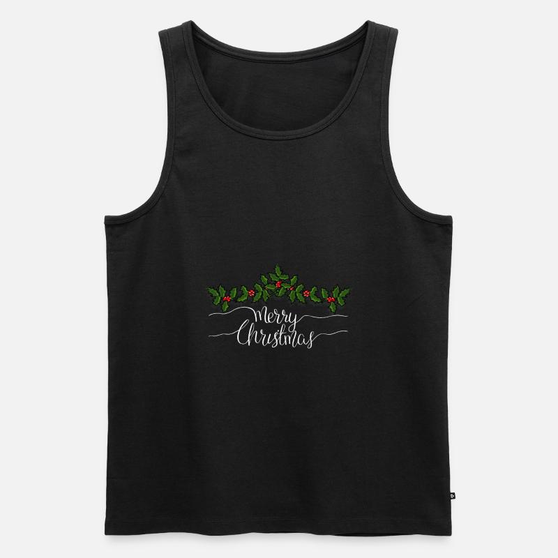 Frohe Weihnachten Weihnachtsgeschenk - Männer Premium Bio Tank Top - Schwarz