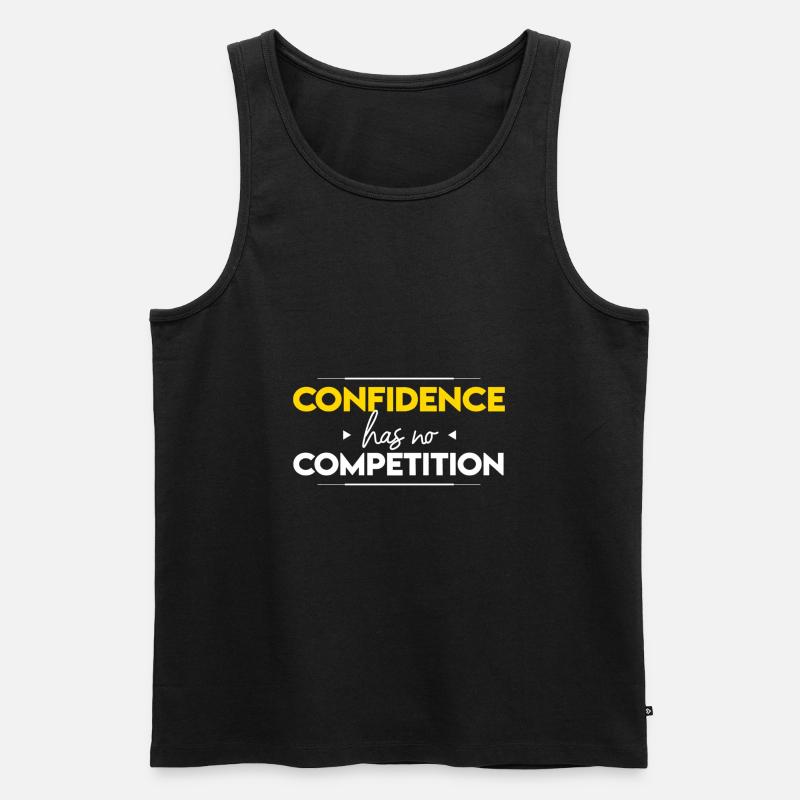 Confidence has no competition - Männer Premium Bio Tank Top - Schwarz