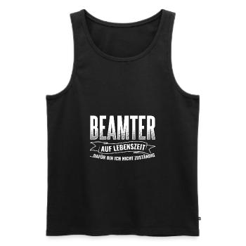 Beamte Beamter Arbeit - Männer Premium Bio Tank Top - Schwarz - Vorne - AI Model Male 178 light (178cm)