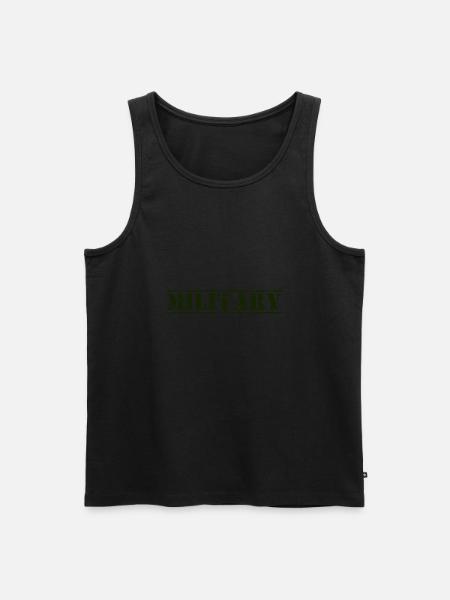 Militär - Männer Premium Bio Tank Top - Schwarz