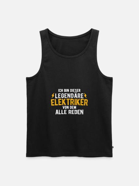 Elektriker Strom Elektrik - Männer Premium Bio Tank Top - Schwarz