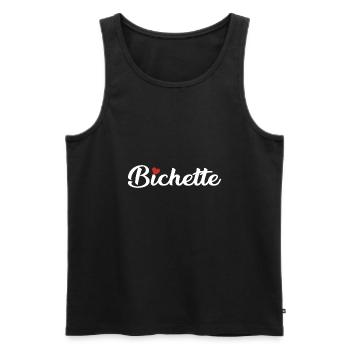 Bichette idée de cadeau mignon - Débardeur bio Premium Homme - noir - Devant - AI Model Male 178 light (178cm)