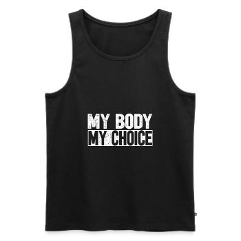 Mon corps, ma décision - Débardeur bio Premium Homme - noir - Devant - Michal (187cm)