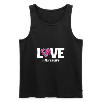 Krankenschwester Nurse Life - Männer Premium Bio Tank Top - Schwarz - Vorne - Michal (187cm)