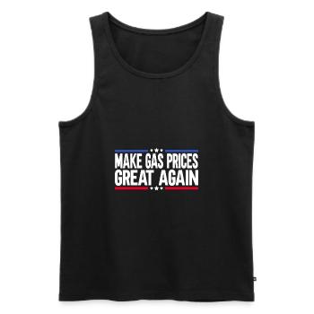Make Gas Prices Great Again - Männer Premium Bio Tank Top - Schwarz - Vorne - AI Model Male 178 light (178cm)
