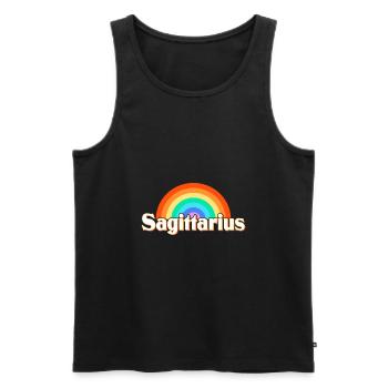 Zodiac sign Sagittarius - Men's Premium Organic Tank Top - black - Front - Michal (187cm)