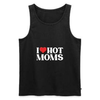 J’aime les mamans chaudes - Débardeur bio Premium Homme - noir - Devant - Michal (187cm)