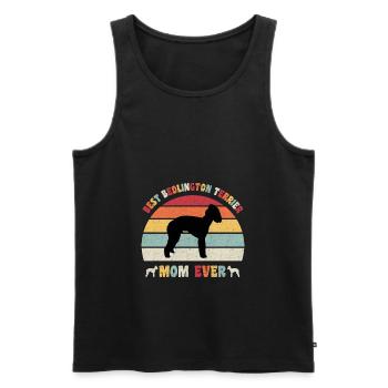 Best Bedlington Terrier mom ever dog lovers retro - Men's Premium Organic Tank Top - black - Front - Michal (187cm)