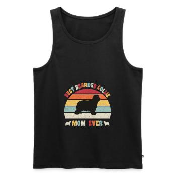 Meilleure maman Bearded Collie jamais amateurs de chiens vintage - Débardeur bio Premium Homme - noir - Devant - Michal (187cm)