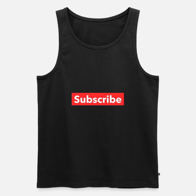 Subcribe - Männer Premium Bio Tank Top - Schwarz