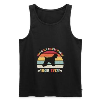 Meilleure maman Black Russian Terrier jamais amoureuse des chiens - Débardeur bio Premium Homme - noir - Devant - Michal (187cm)