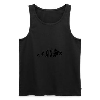 Motorrad Evolution - Männer Premium Bio Tank Top - Schwarz - Vorne - AI Model Male 178 light (178cm)
