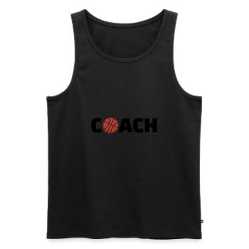 Basketball Coach Coach Teacher - Men's Premium Organic Tank Top - black - Front - AI Model Male 178 light (178cm)