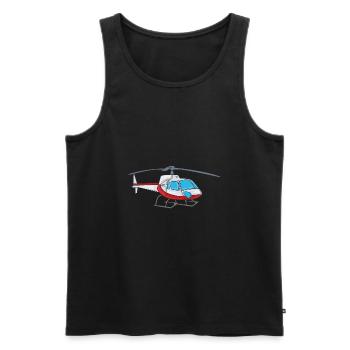 Helicopter helicopter - Men's Premium Organic Tank Top - black - Front - AI Model Male 178 light (178cm)