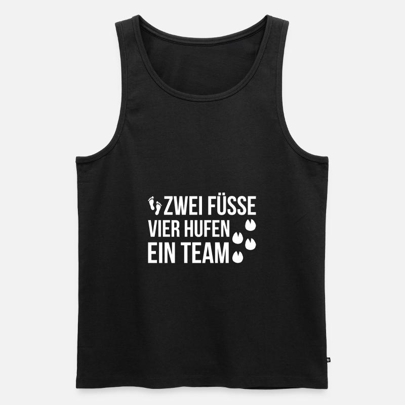 Pferd Noriker Pferde - Männer Premium Bio Tank Top - Schwarz