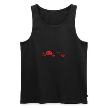 Fun Camping CAMPING ECG Caravan Motorhome - Men's Premium Organic Tank Top - black - Front - Michal (187cm)